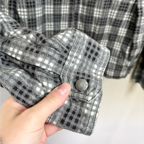 ONS grey plaid full zip cotton jacket men’s size M - Picture 4 of 6